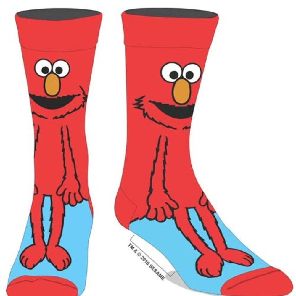 Sesame Street Elmo Character Crew Socks  - Fun and Vibrant